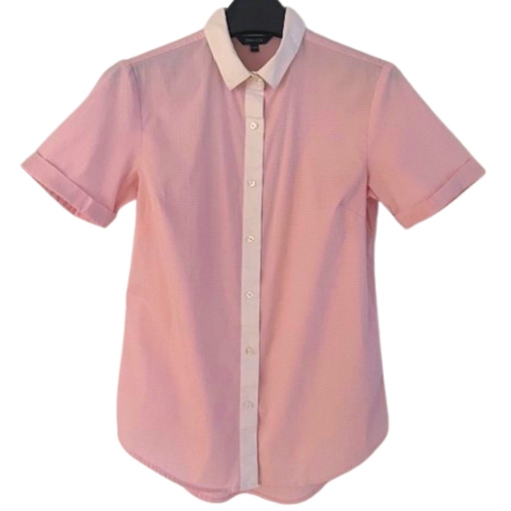 RW&CO Light Pink Tailored Short Sleeve Button-Down -XS